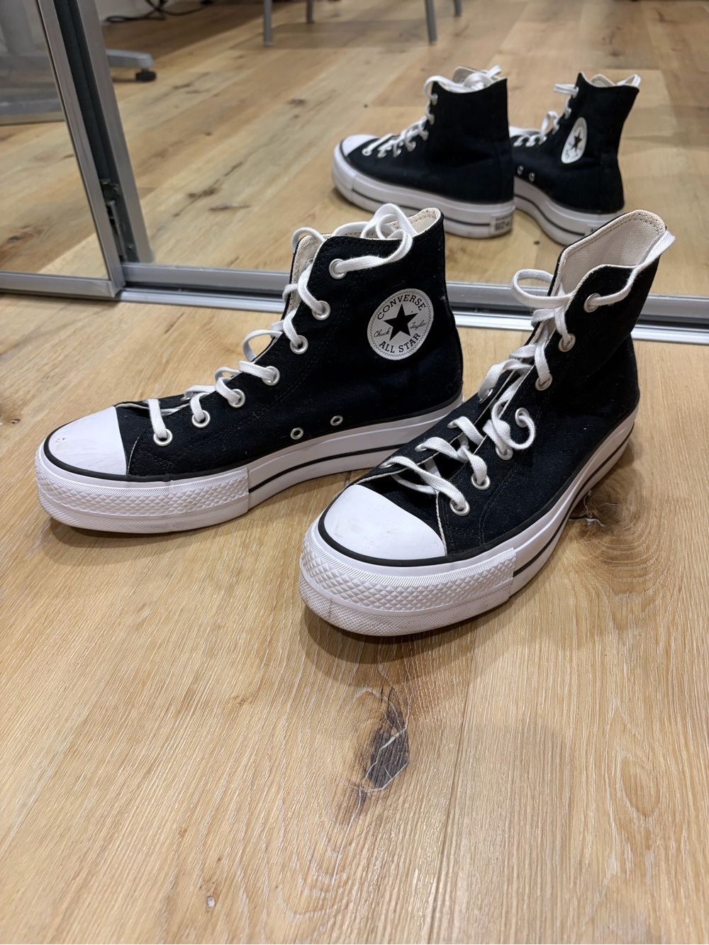 COMPLETELY NEW Converse Women's Black High-Top Platform Sneakers